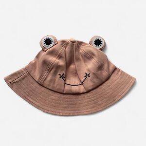 Pink frog bucket hat